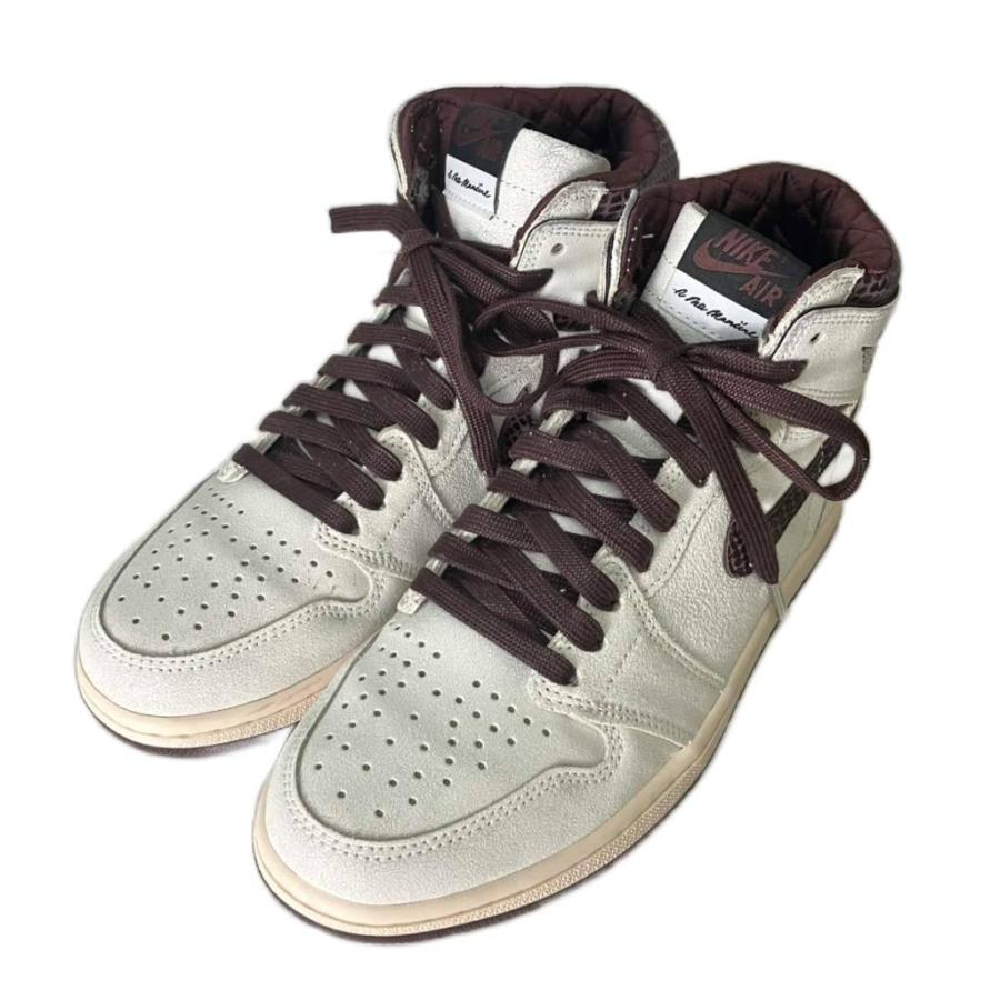 ナイキ NIKE × A Ma Maniere アママニエール Air Jordan 1 Retro High OG エアジョーダン1 ハイカット スニーカー 26.5cm ホワイト ハーガの画像