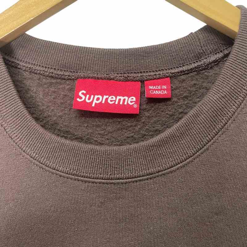 【値下げ可】SUPREME 22AW BoxLogoCrewneck ブラウンL Supreme Washed Box Logo Crewneck Brown | eBay