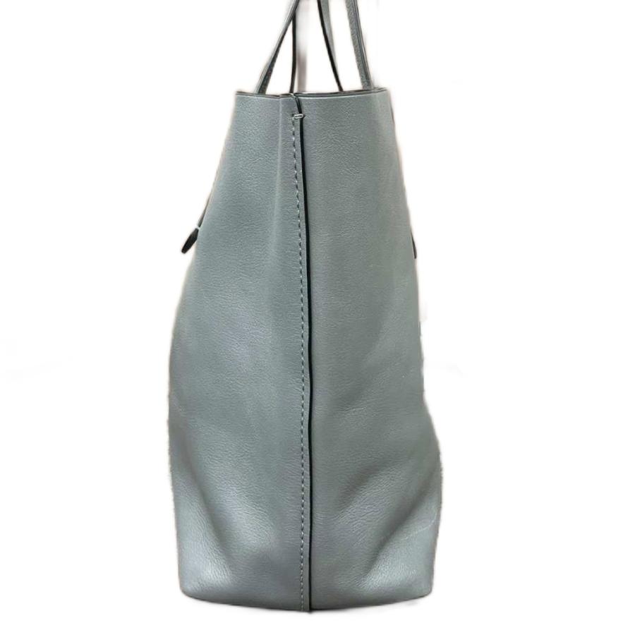 COACH（コーチ） レザー トートバッグ ハンドバッグ ロゴ グレー