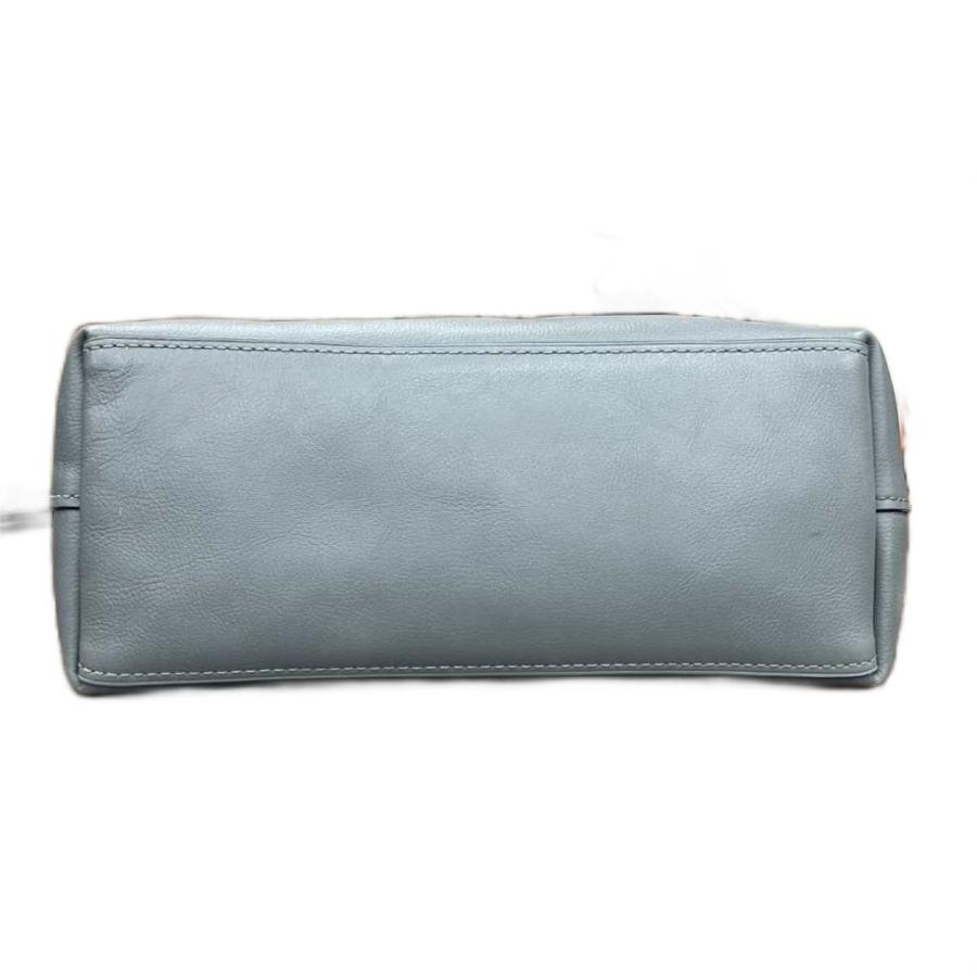 COACH（コーチ） レザー トートバッグ ハンドバッグ ロゴ グレー
