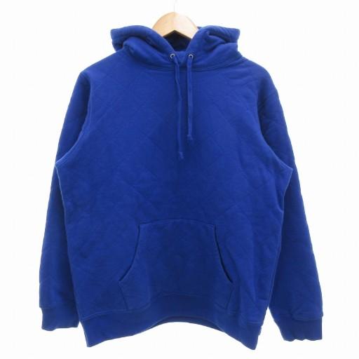 【中古】シュプリーム SUPREME 18AW キルティングフーディースウェットシャツ Quilted Hooded Sweatshirt M 青 Supreme（シュプリーム） SUPREME 18AW キルティングフーディー