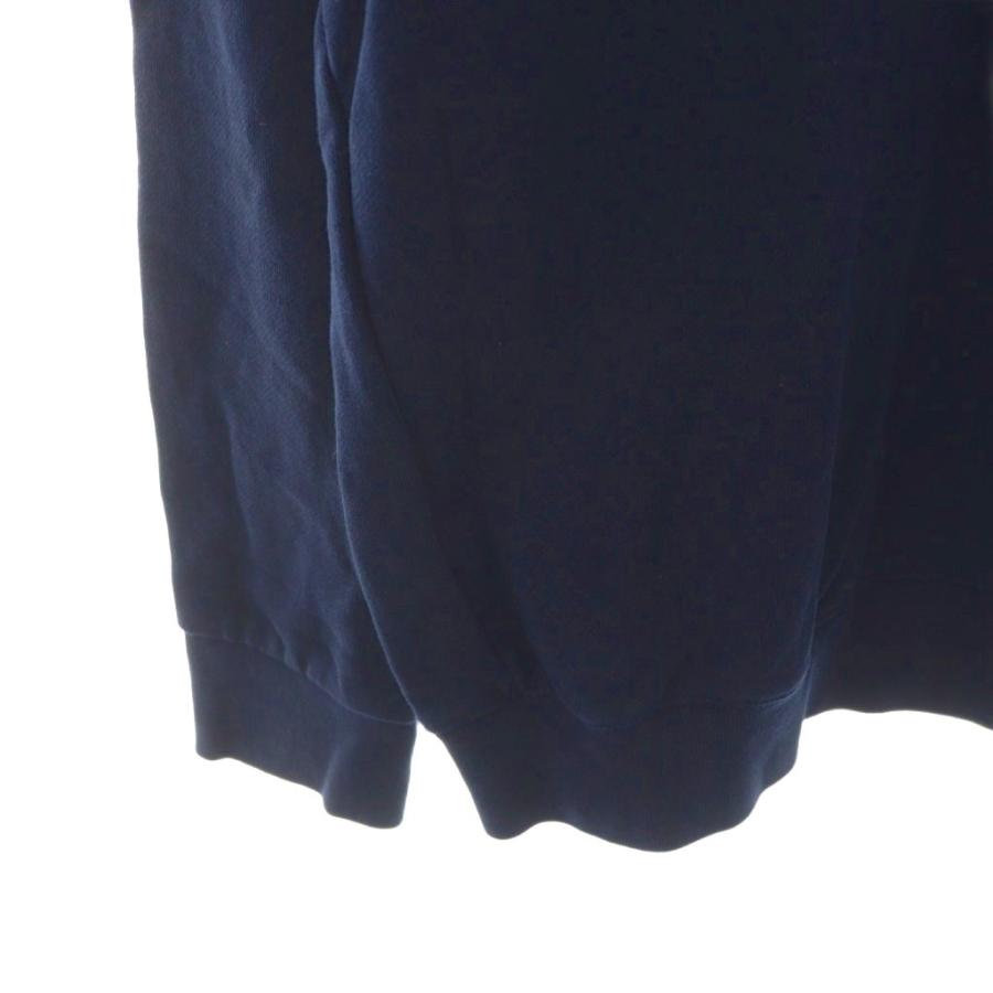 【中古】メゾンキツネ スウェット トレーナー 刺繍ロゴ コットン L 紺 ネイビー SS17M708 /AN26 メゾンキツネ MAISON KITSUNE スウェット トレーナー 刺繍ロゴ