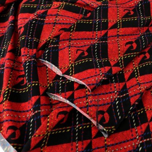 マリーンセル MARINE SERRE Tシャツ カットソー 長袖 総柄 S 赤 レッド