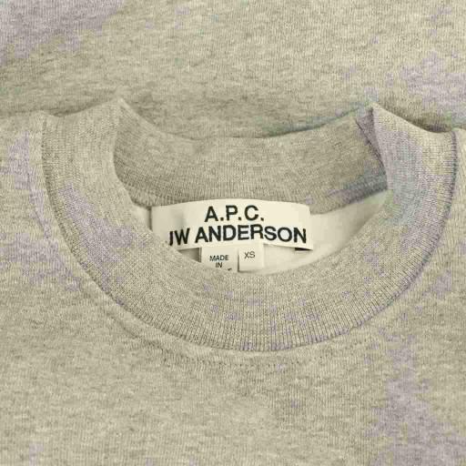 美品！A.P.C. ロゴ刺繍スウェット グレー トレーナー アーペーセー M相当 A.P.C.（アーペーセー） A.P.C. JW ANDERSON 23AW ロゴ刺繍 スウェット