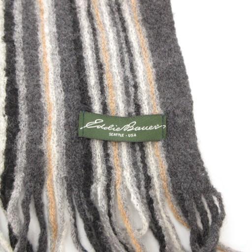 エディーバウアー EDDIE BAUER ストライプ マフラー ストール フリンジ
