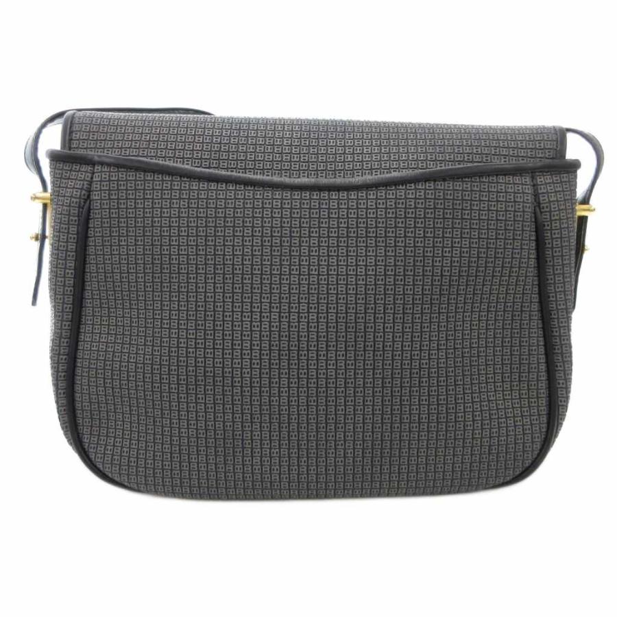 Bally（バリー） ショルダーバッグ Bロゴ フラップ 総柄 ミニ 紺 