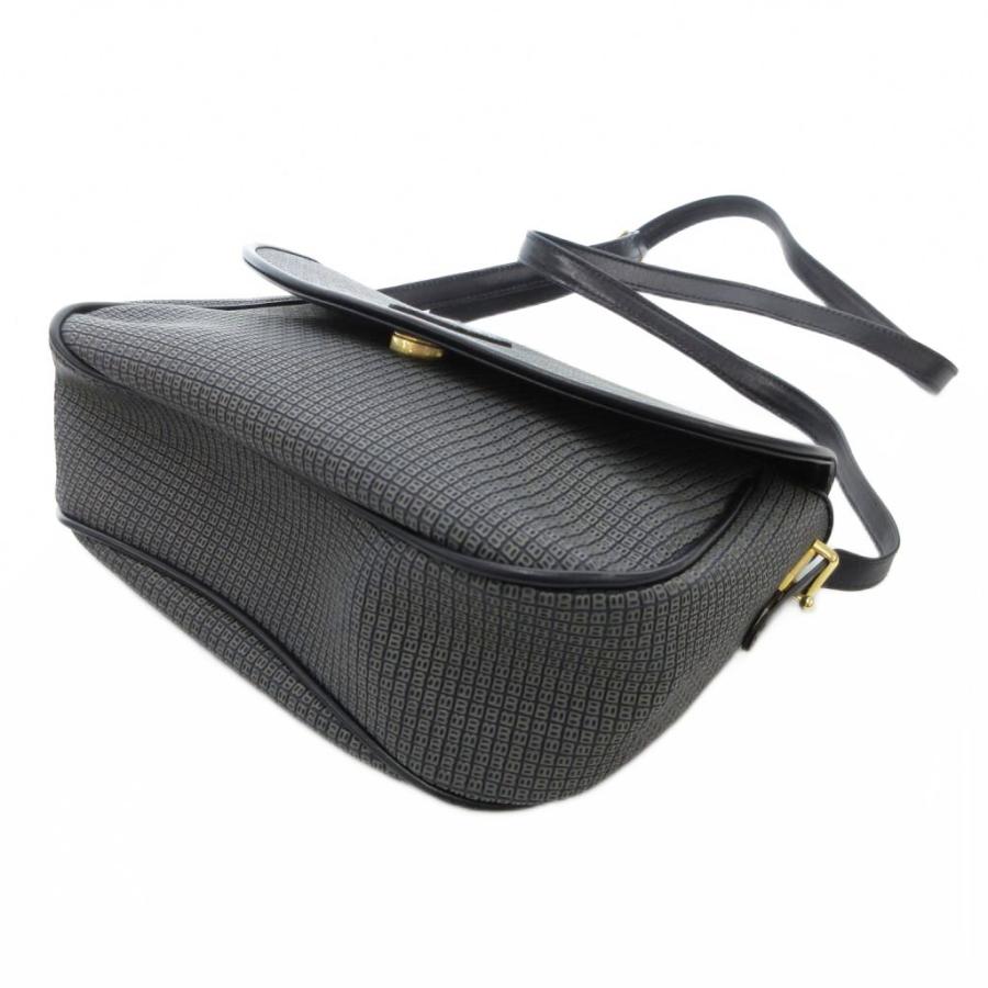 Bally（バリー） ショルダーバッグ Bロゴ フラップ 総柄 ミニ 紺 