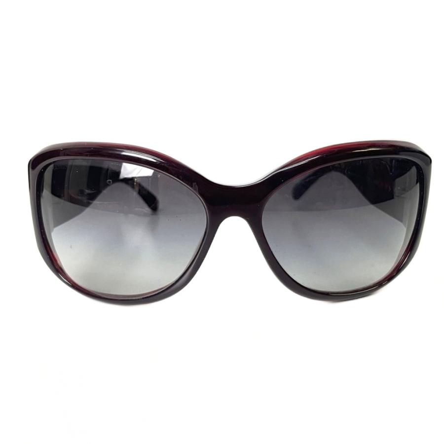 【中古】シャネル サングラス ココマーク 5226-H-A C1297/3C ラウンド型 アイウェア 64□16 125 赤 レッド系 ☆AA★ CHANEL（シャネル） サングラス ココマーク 5226-H-A C1297/3C