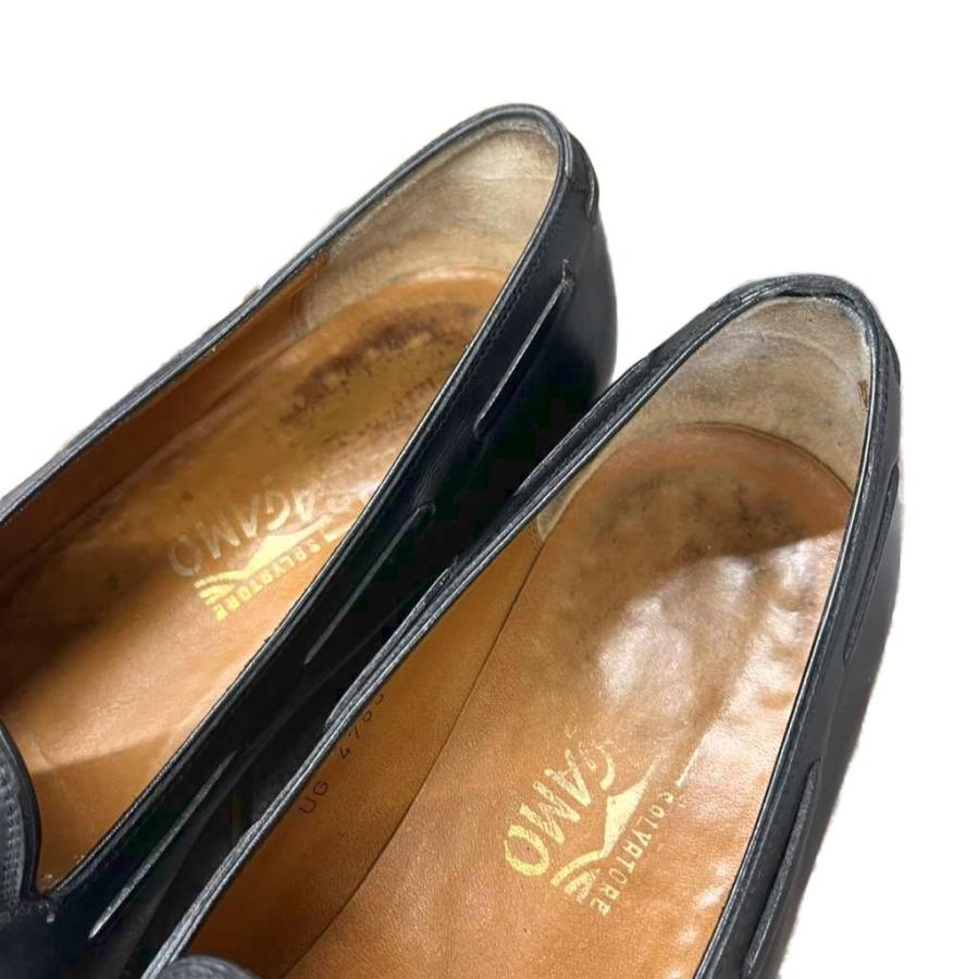 【中古】サルヴァトーレフェラガモ Salvatore Ferragamo タッセルローファー レザー 8.5 黒 ブラック UG4785 メンズ FERRAGAMO（フェラガモ） サルヴァトーレフェラガモ Salvatore