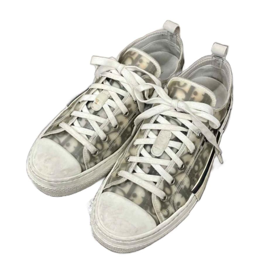 【中古】ディオール Dior トロッターロゴ ローカット スニーカー シューズ 靴 39 24.5-25cm ホワイト ネイビー ディオール Dior トロッターロゴ ローカット スニーカー シューズ 靴