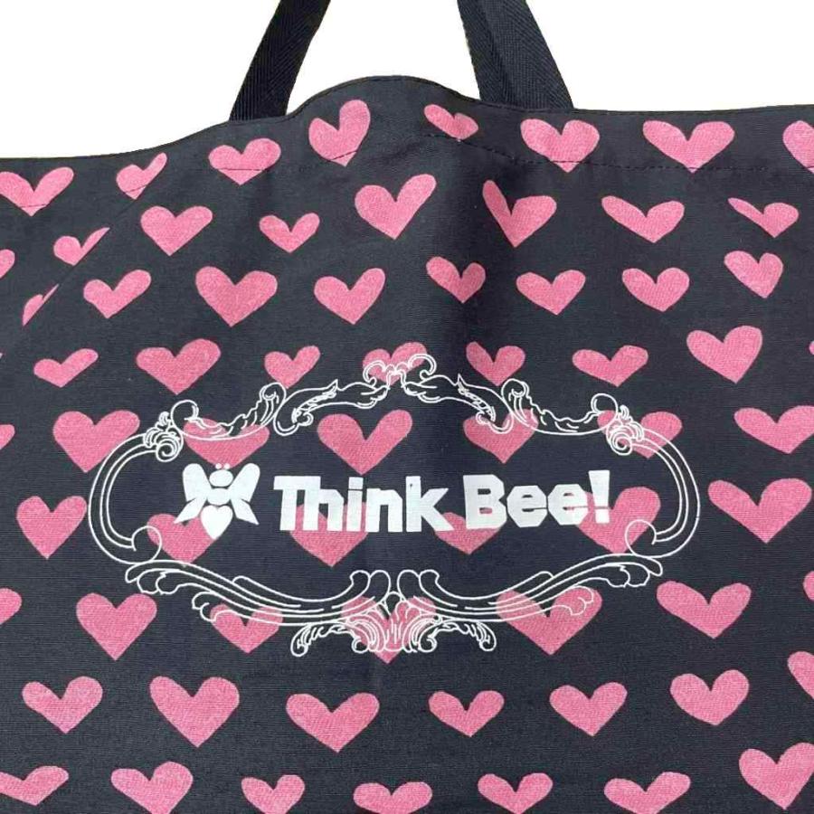 シンクビー! Think Bee ハート柄 トートバッグ ピンク ブラック