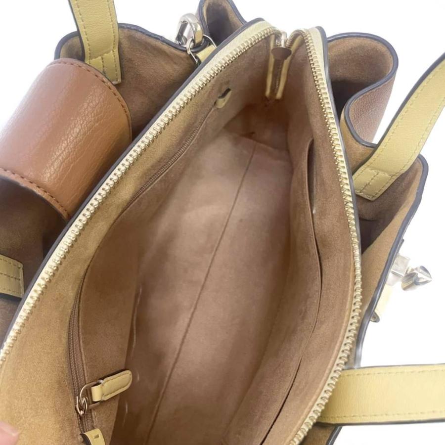 【中古】ケイトスペード エッセンシャル ラージ サッチェル レザー バイカラー 2WAY ショルダーバッグ ハンド kate spade NEW YORK（ケイト・スペード ニューヨーク） ケイト