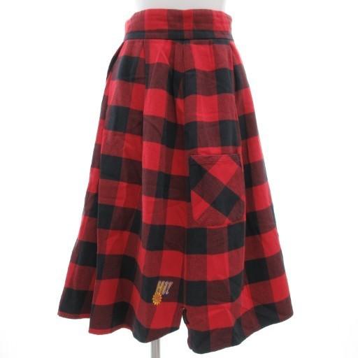 HYSTERIC GLAMOUR ヒステリックグラマー HI!刺繍 フレア スカート