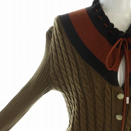 GUCCI（グッチ） ニット カーディガン 長袖 リボン ロゴボタン