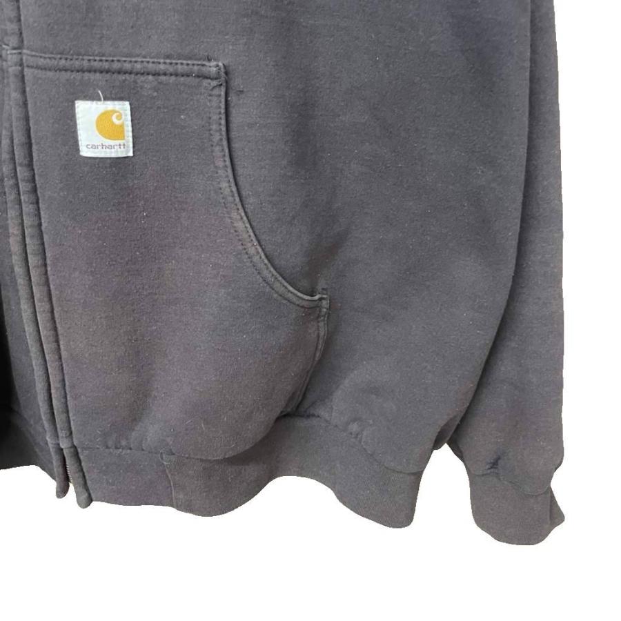 【中古】カーハート carhartt ジップアップパーカー 裏地サーマル 長袖 J149BLK 3XL 大きいサイズ ブラック メンズ カーハート carhartt ジップアップパーカー 裏地サーマル 長袖 J149BLK