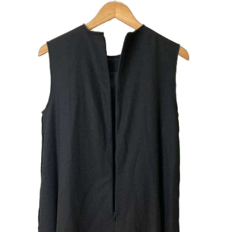 クラネ CLANE FLARE NO SLEEVE ONE PIECE ウール混 フレア