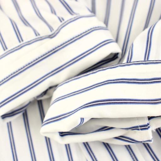 【中古】プレイコムデギャルソン AZ-B019 AD2020/ シャツ ブラウス 長袖 ストライプ柄 白 青 レディース プレイコムデギャルソン PLAY COMME des GARCONS AZ-B019 AD2020