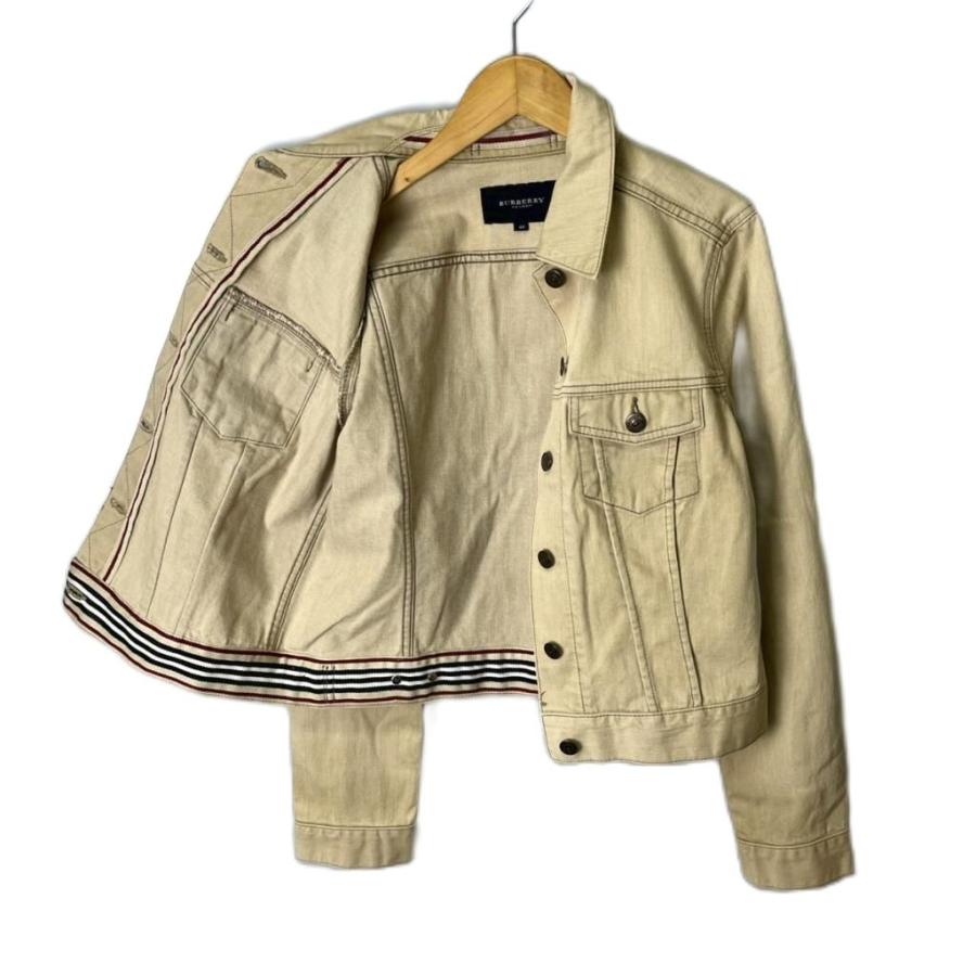 【BURBERRY LONDON】ノーカラージャケット ベージュ 40 バーバリー ロンドン BURBERRY LONDON トラッカージャケット コットン