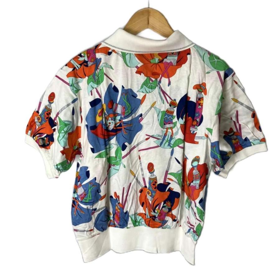 LEONARD SPORT レオナ-ル　(スポーツ） ヴィンテージ　美品！ レオナールスポーツ LEONARD SPORT 総柄ポロシャツ カットソー シャツ