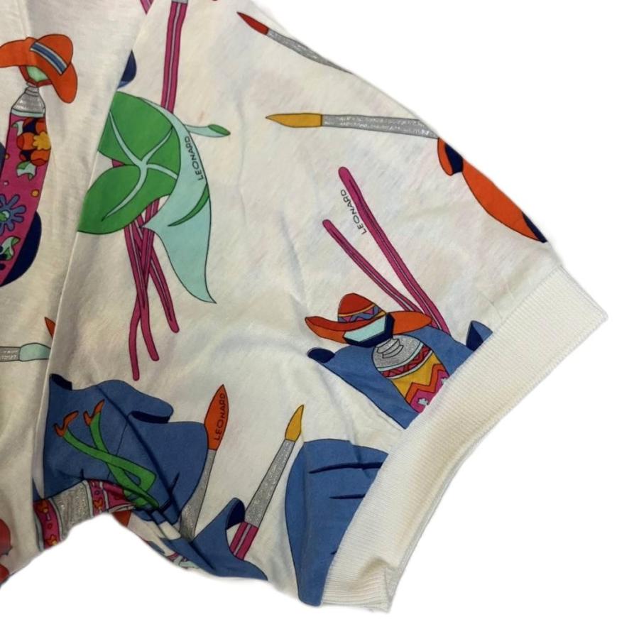 レオナールスポーツ LEONARD SPORT 総柄ポロシャツ カットソー シャツ