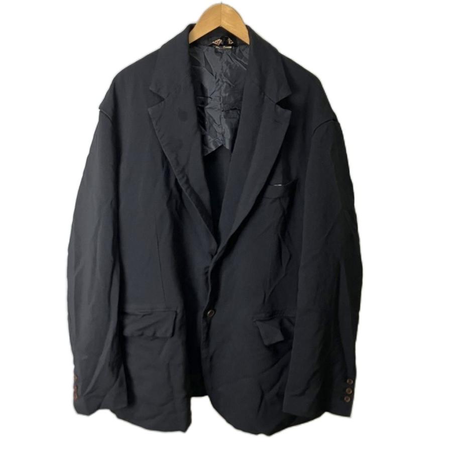 COMME des GARÇONS BLACK オーバサイズジャケット L ブラックコムデギャルソン BLACK COMME des GARCONS ポリ縮 オーバー