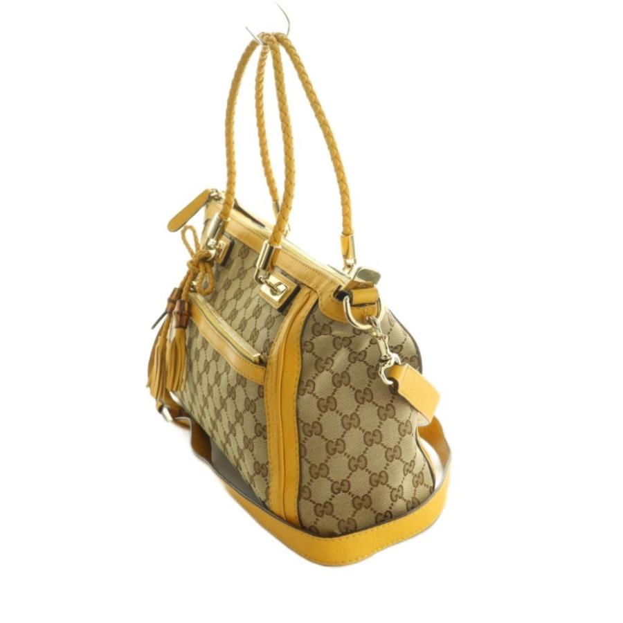 グッチ GGキャンバス バンブー ベラ ハンドバッグ ショルダーバッグ 2WAY 282301 キャンバス レディース GUCCI 【1-0249672】 GUCCI（グッチ） GGキャンバス バンブー ベラ ハンドバッグ ショルダー