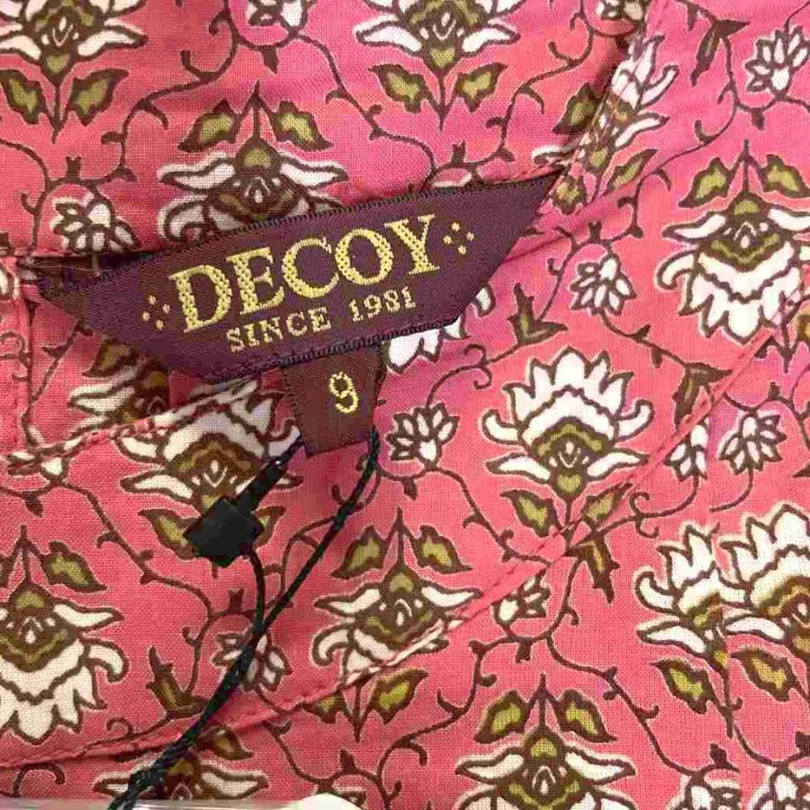 未使用品 デコイ DECOY タグ付き 花柄 ブラウス シャツ 長袖 9R ピンク
