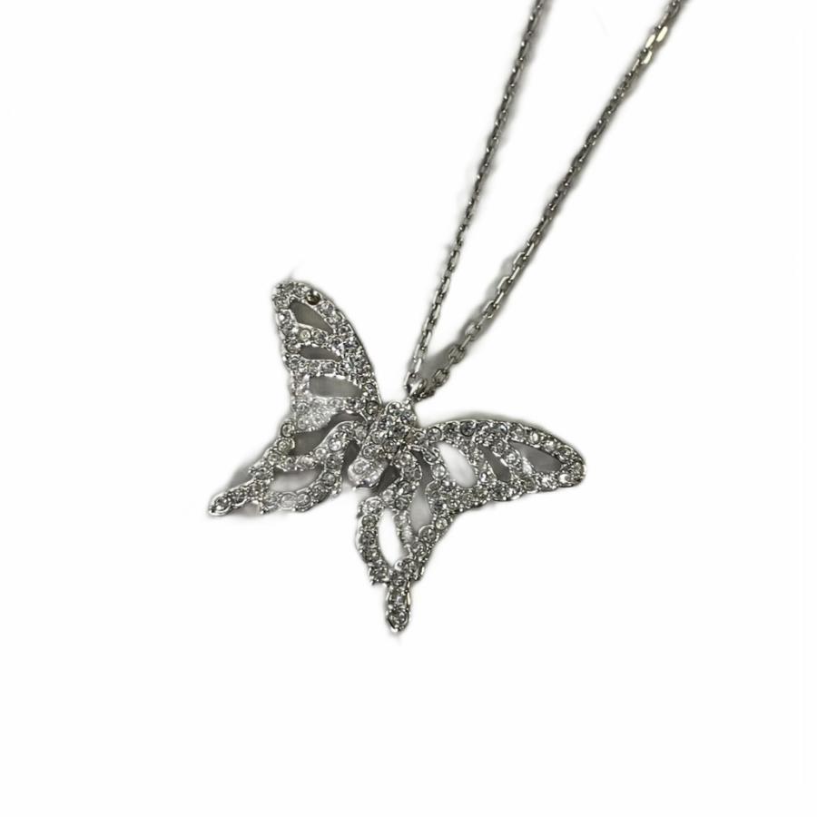 スワロフスキー SWAROVSKI バタフライモチーフネックレス ペンダント 