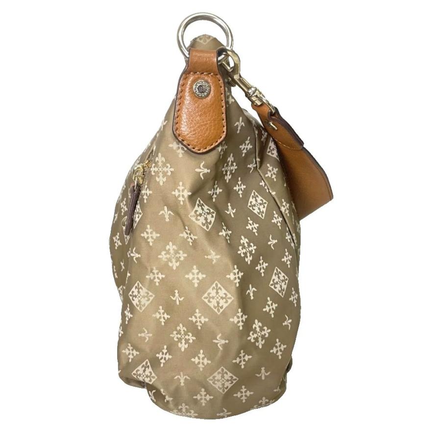 値下げ！美品！ラシット☆ベージュバッグ ラシット RUSSET ワンショルダーバッグ トートバッグ 総柄 ナイロン