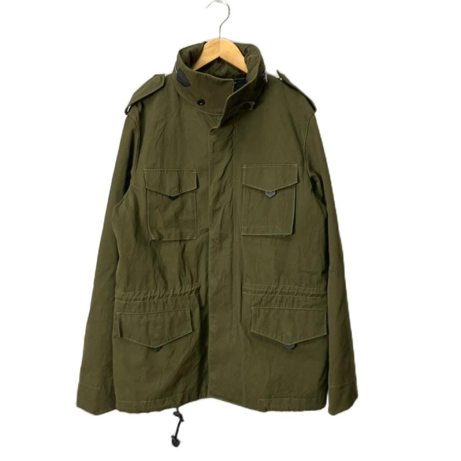 COACH コーチ カーキ バタフライレザーパッチ ミリタリージャケット S COACH（コーチ） COACH M-65 ミリタリージャケット スタンドカラー 48