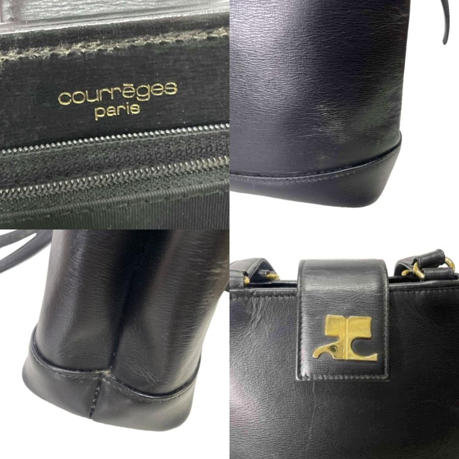 クレージュ courreges レザーショルダーバッグ 肩掛け オールド
