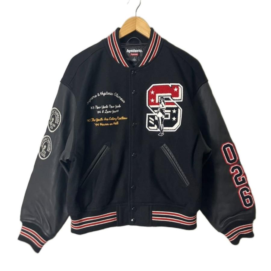 O*G様 supreme_スタジャン_24FW_黒_ブラック Supreme（シュプリーム） × Hysteric Glamour 24FW Varsity Jacket