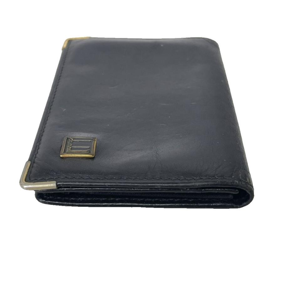 dunhill ブラックレザー 名刺入れ　カードケース dunhill（ダンヒル） 名刺入れ カードケース 定期入れ レザー ブラック