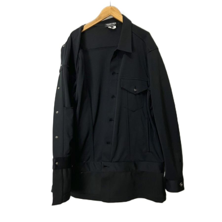 コムデギャルソン スパンコール ジャケット ブルゾン ブラック AD2002 コムデギャルソンオムドゥ COMME des GARCONS HOMME DEUX ドッキング