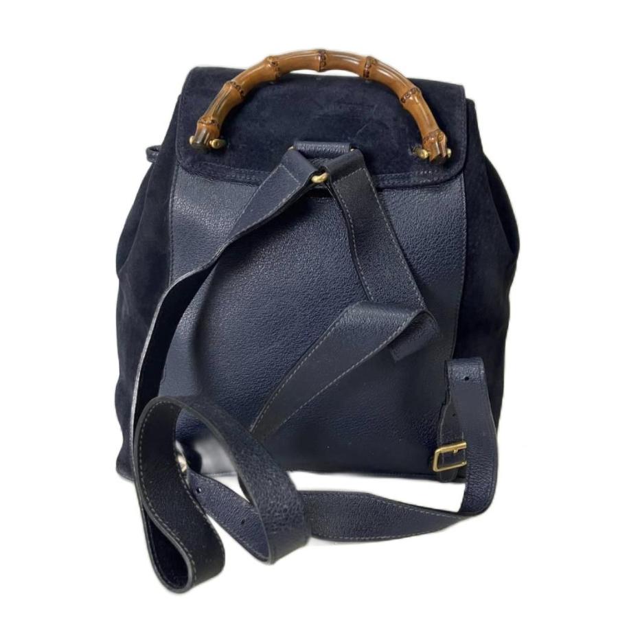 GUCCI（グッチ） バンブー リュックサック デイパック ネイビー 003
