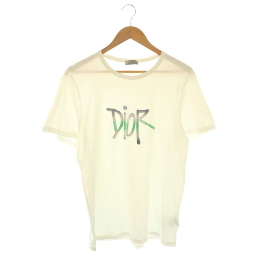 ディオール Dior × SHAWN STUSSY ロゴ刺繍 半袖 Tシャツ カットソー