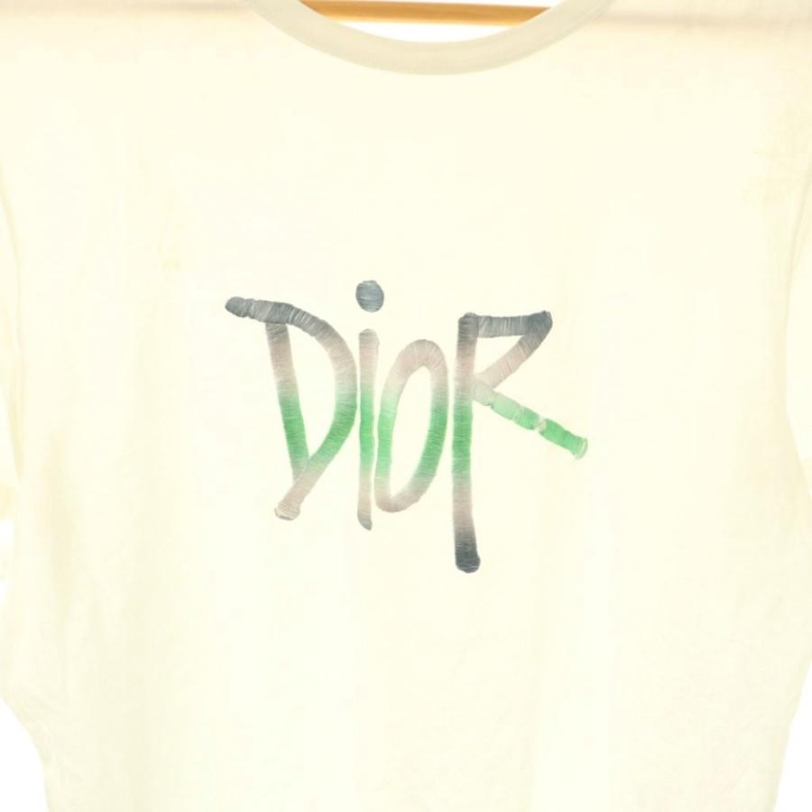 ディオール Dior × SHAWN STUSSY ロゴ刺繍 半袖 Tシャツ カットソー 