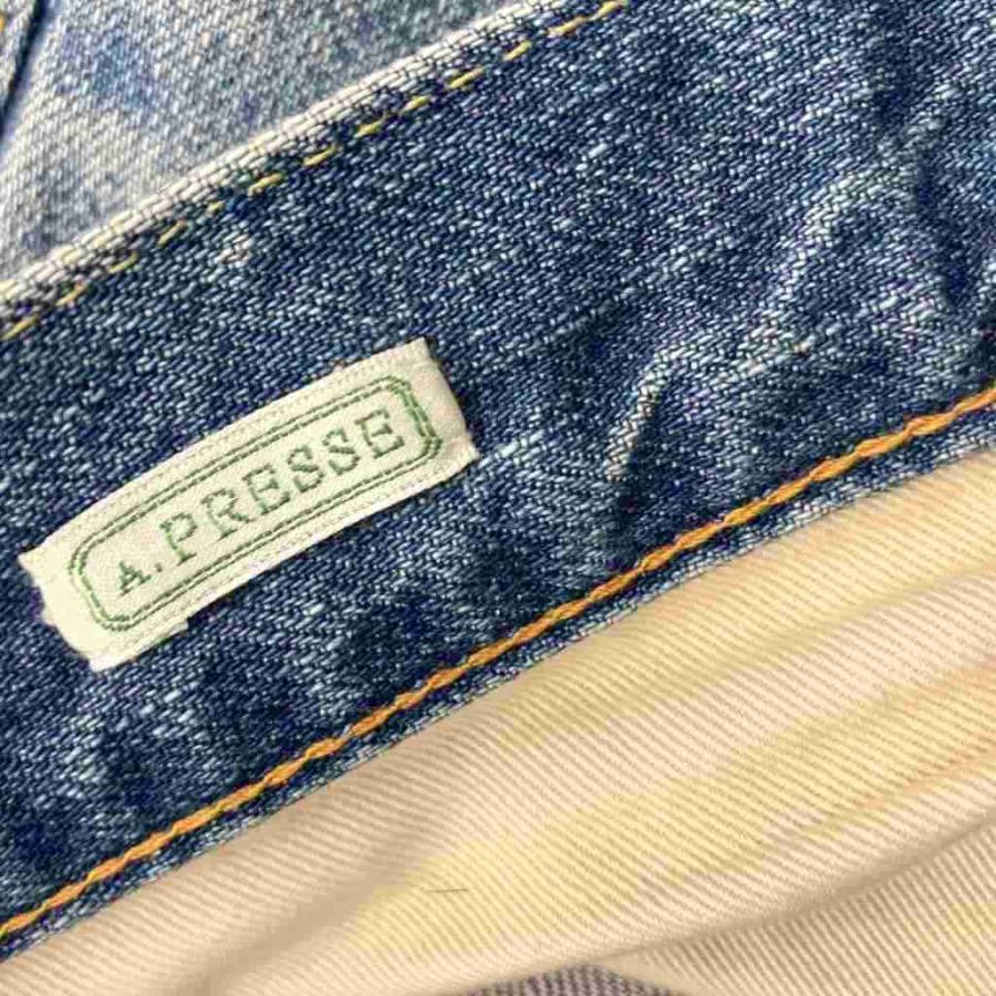 A.PRESSE アプレッセ 22SS Washed Denim Wide Pants デニムパンツ ジーンズ 34 インディゴブルー 22SAP-04-07H メンズ_4