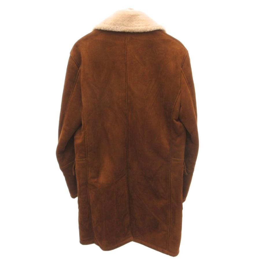 ZARA（ザラ） フェイクムートンコート ダブルブレスト ロング M 茶 