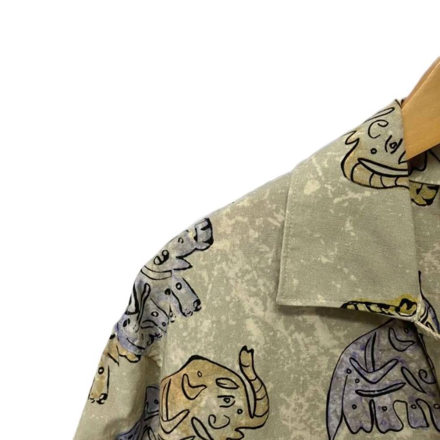 acne studios シャツ 開襟 フラワー 20aw ベージュ サイズ48 アクネ