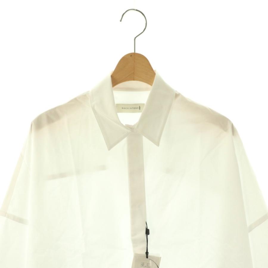 未使用品 マッキントッシュ アパルトモン取扱い 24SS Aラインコットンシャツ ストレッチ 七分袖 8 ホワイト /YO ■OSの画像
