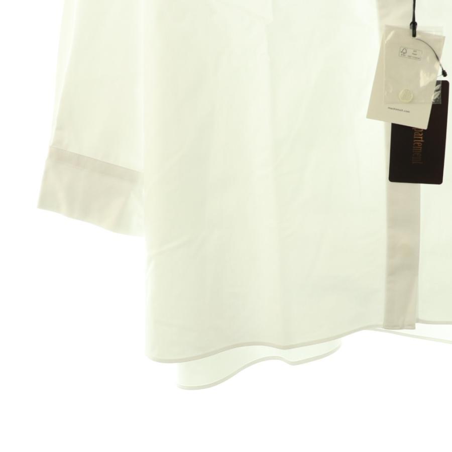 未使用品 マッキントッシュ アパルトモン取扱い 24SS Aラインコットンシャツ ストレッチ 七分袖 8 ホワイト /YO ■OSの画像