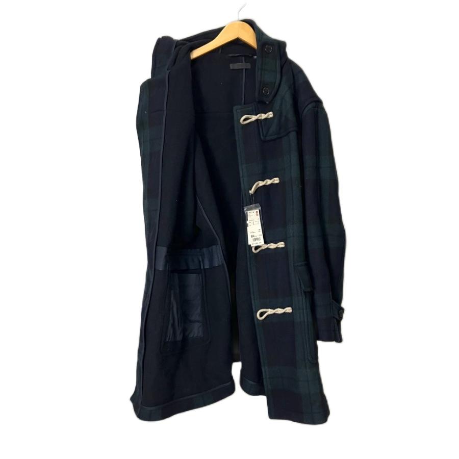 yuni　ロングダッフルコート　ブラック ユニクロ（UNIQLO） ダッフルコート ロングコート ブラックウォッチ