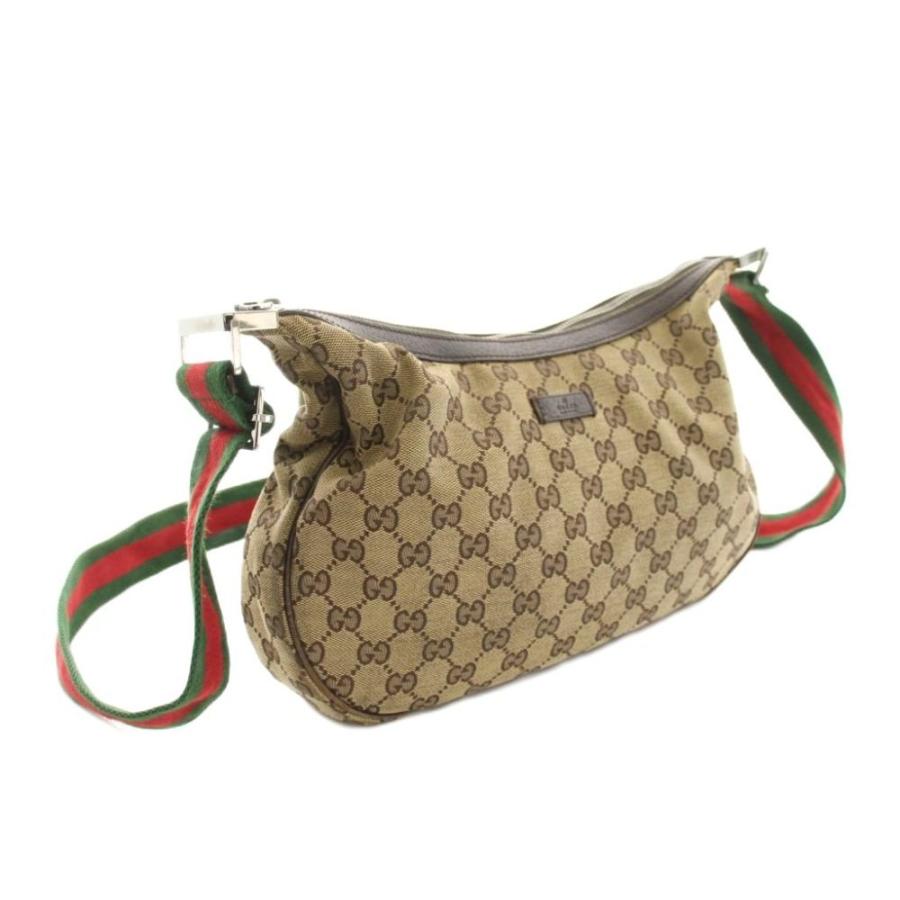 GUCCI（グッチ） ショルダーバッグ GGキャンバス シェリーライン 茶 