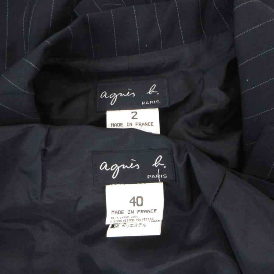 agnes b.（アニエスベー） セットアップ スーツ ジャケット ストライプ 