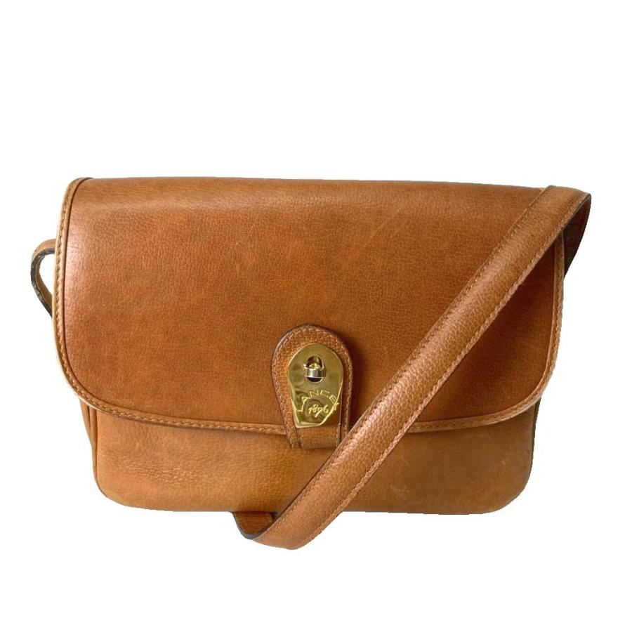 バッグ LANCEL ショルダーバッグ ブラウン フラップ式 レザー 斜め掛け