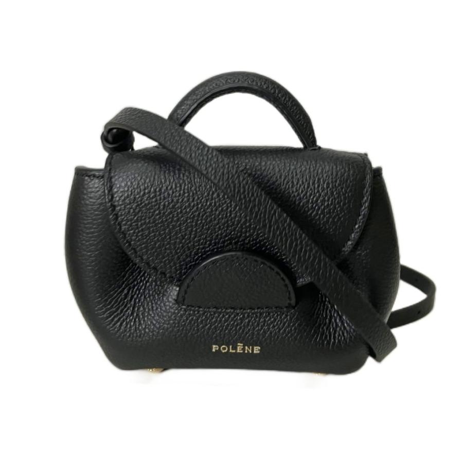 未使用品 ポレーヌ POLENE Numero Un Micro ショルダーバッグ ブラック 