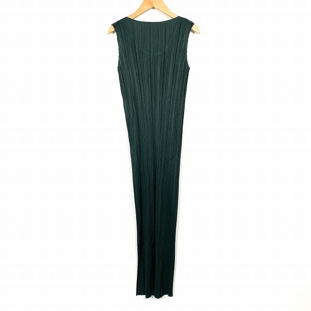美品　プリーツプリーズ　ノースリーブ　ワンピース　ロング　ブラック　スリット 極美品 プリーツプリーズ ロングワンピース Aライン ノースリーブ スリット