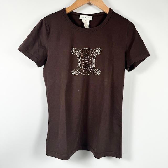 CELINE セリーヌ Tシャツ トップス トリオンフロゴ ストーン