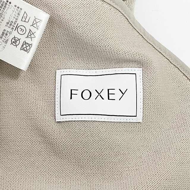 【中古】フォクシー FOXEY ロングカーディガン ニット 長袖 ウール100% ベージュ 39411 レディース FOXEY（フォクシー） ロングカーディガン ニット 長袖 ウール100